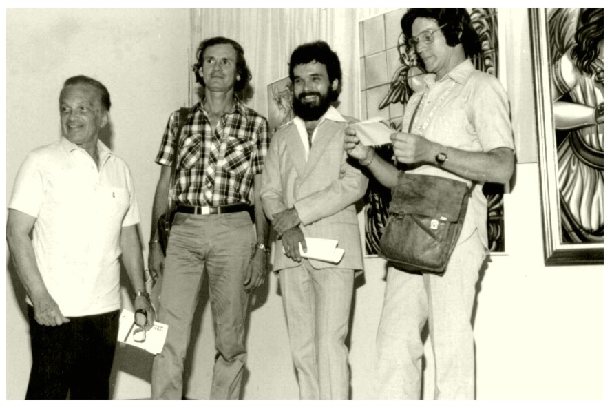 Dival Pitombo, Raymundo Luiz Lopes,o Artista e Charles Albert em 1981